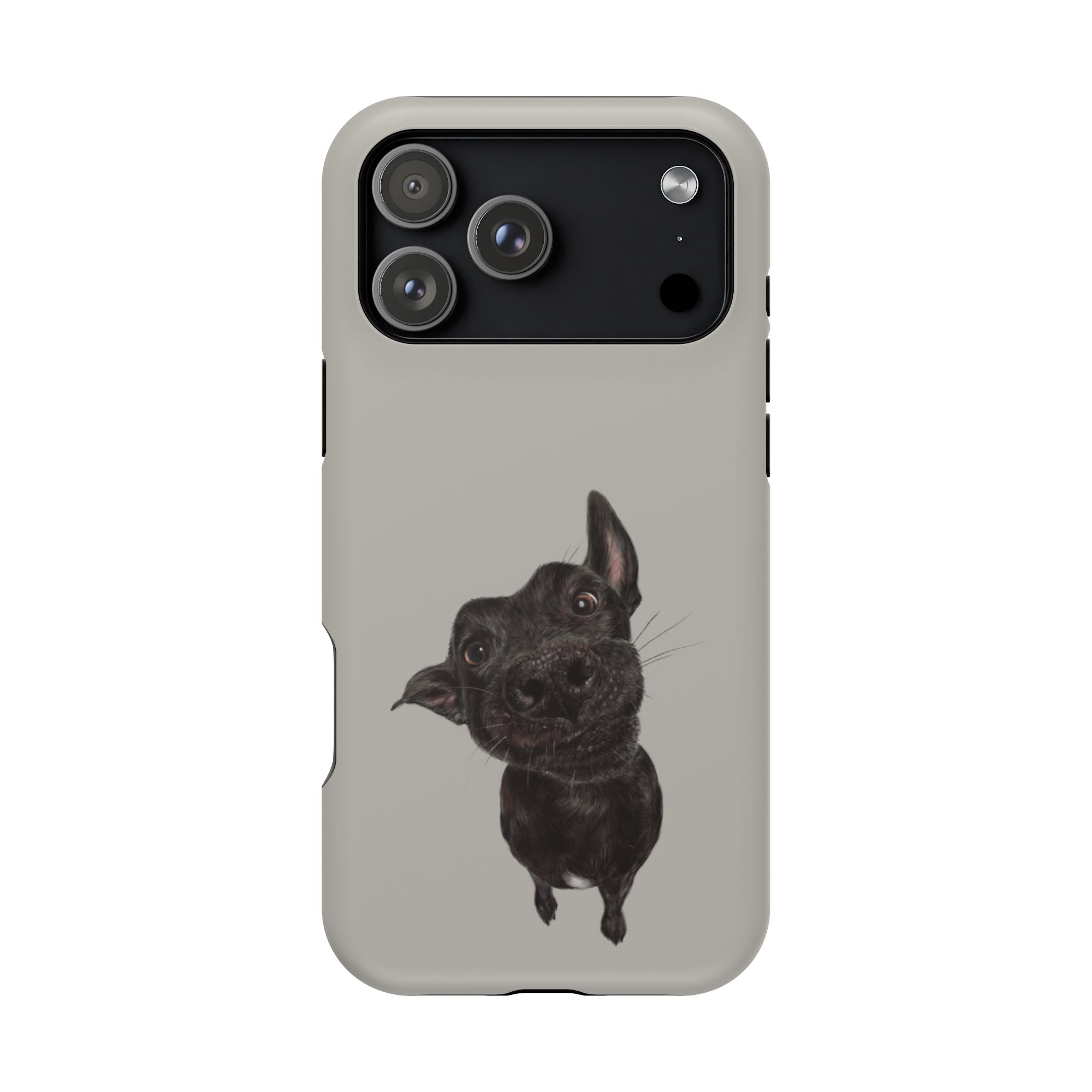 Curious Pup | Black Dog Magsafe Phone Case