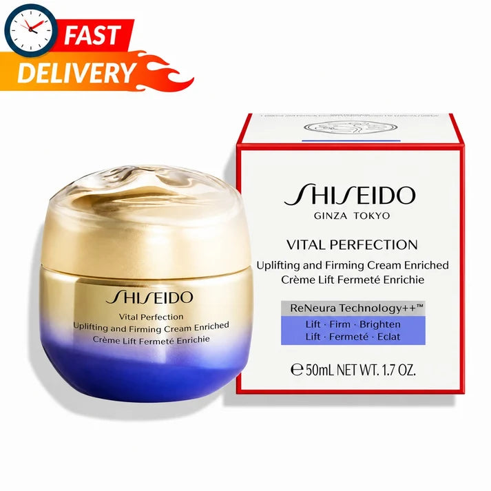 Shiseido Vital Perfection Uplifting &amp; Firming Cream Enriched 50mL / 1.7 oz – Anti-Aging Face Moisturizer for Radiant, Lifted &amp; Firm Skin