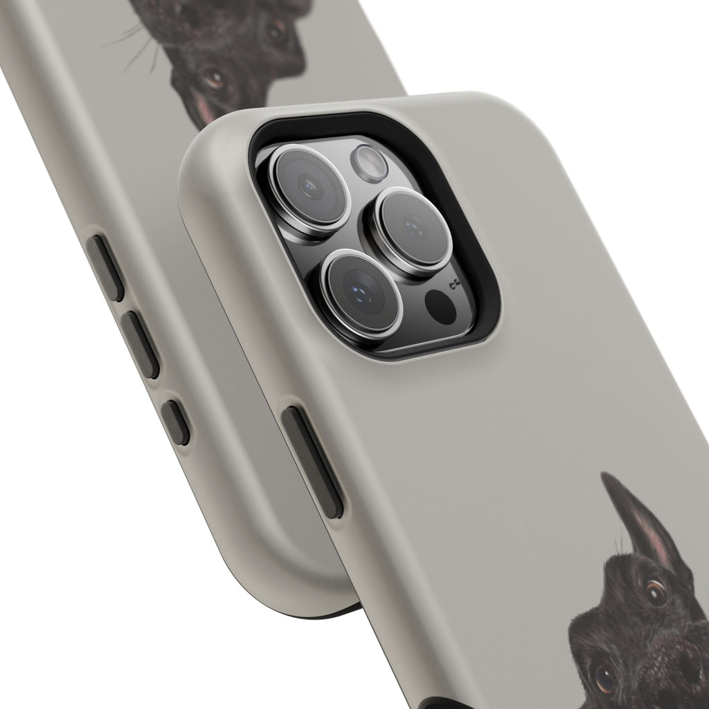 Curious Pup | Black Dog Magsafe Phone Case