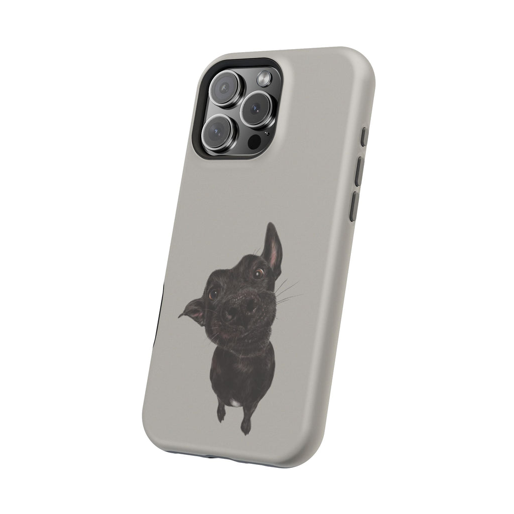 Curious Pup | Black Dog Magsafe Phone Case