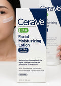 CeraVe PM Facial Moisturizing Lotion 2 fl oz (59ml) Ultra Lightweight Night Face Moisturizer with Ceramides &amp; Hyaluronic Acid New