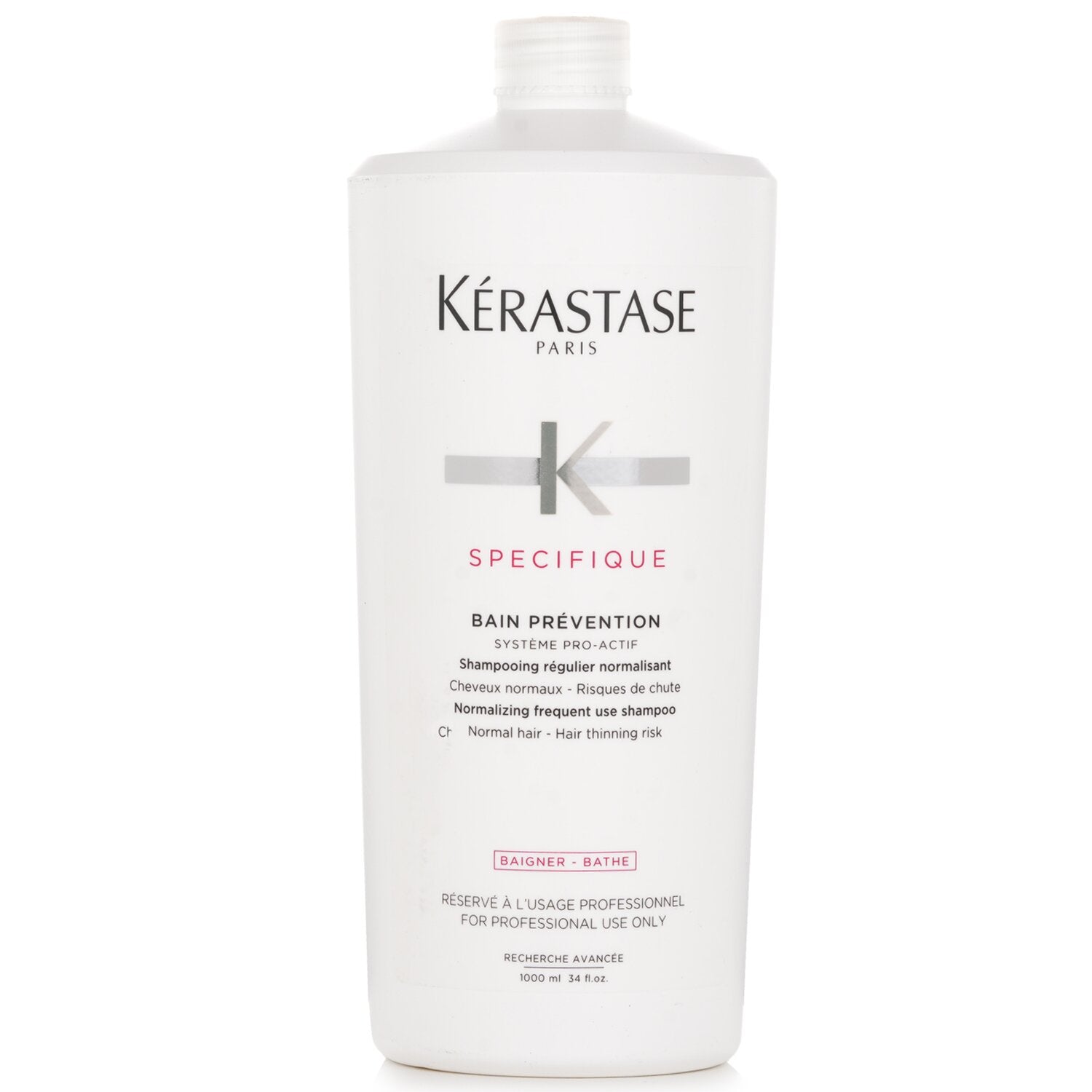 Kérastase Bain Prevention Shampoo 1000ml | Anti-Hair Loss Strengthening Shampoo for Thinning Hair