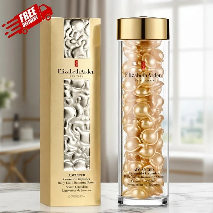 Elizabeth Arden Ceramide Capsules Daily Youth Restoring Serum – 90 Capsules – Anti-Aging Skin Care Treatment