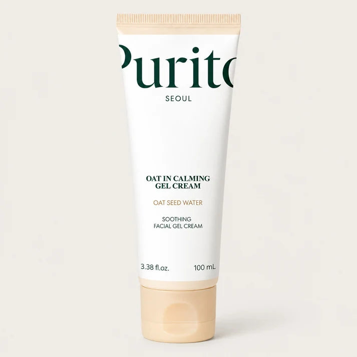 PURITO Oat-In Calming Gel Cream 100mL – Soothing Hydrating Gel Moisturizer with 77% Oat Seed Water, Panthenol &amp; Squalane | Lightweight Korean Skincare for Sensitive Skin