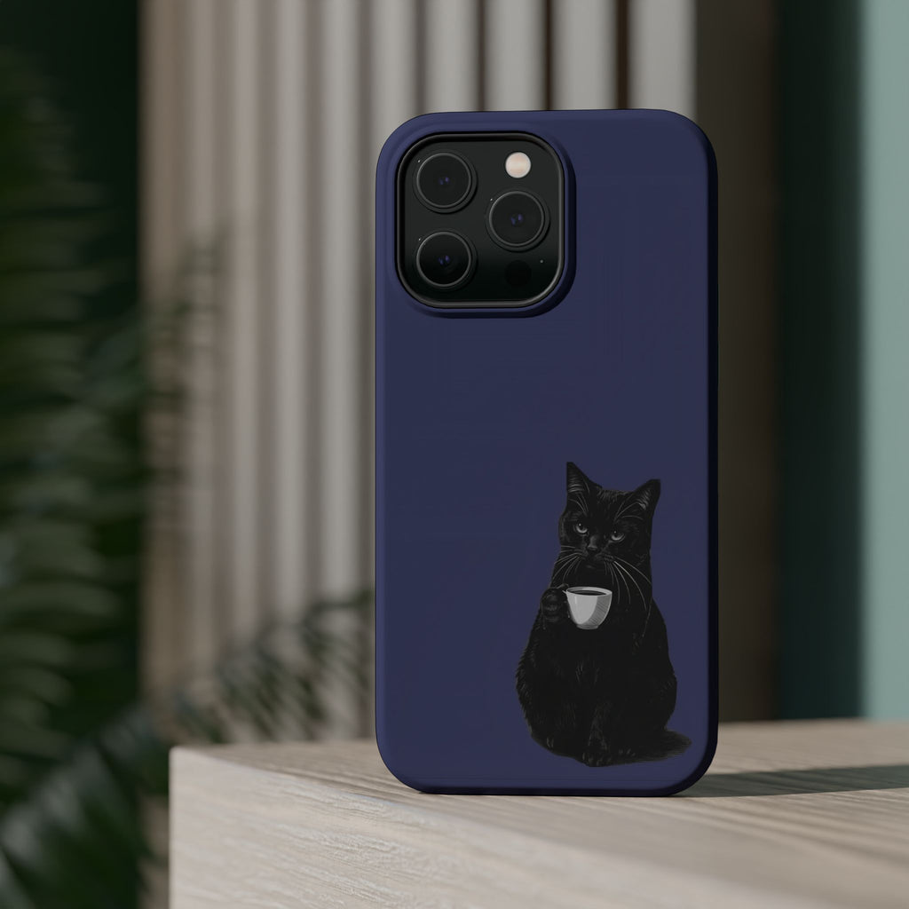 Midnight Purr | Cute Black Cat Magsafe PhoneCase