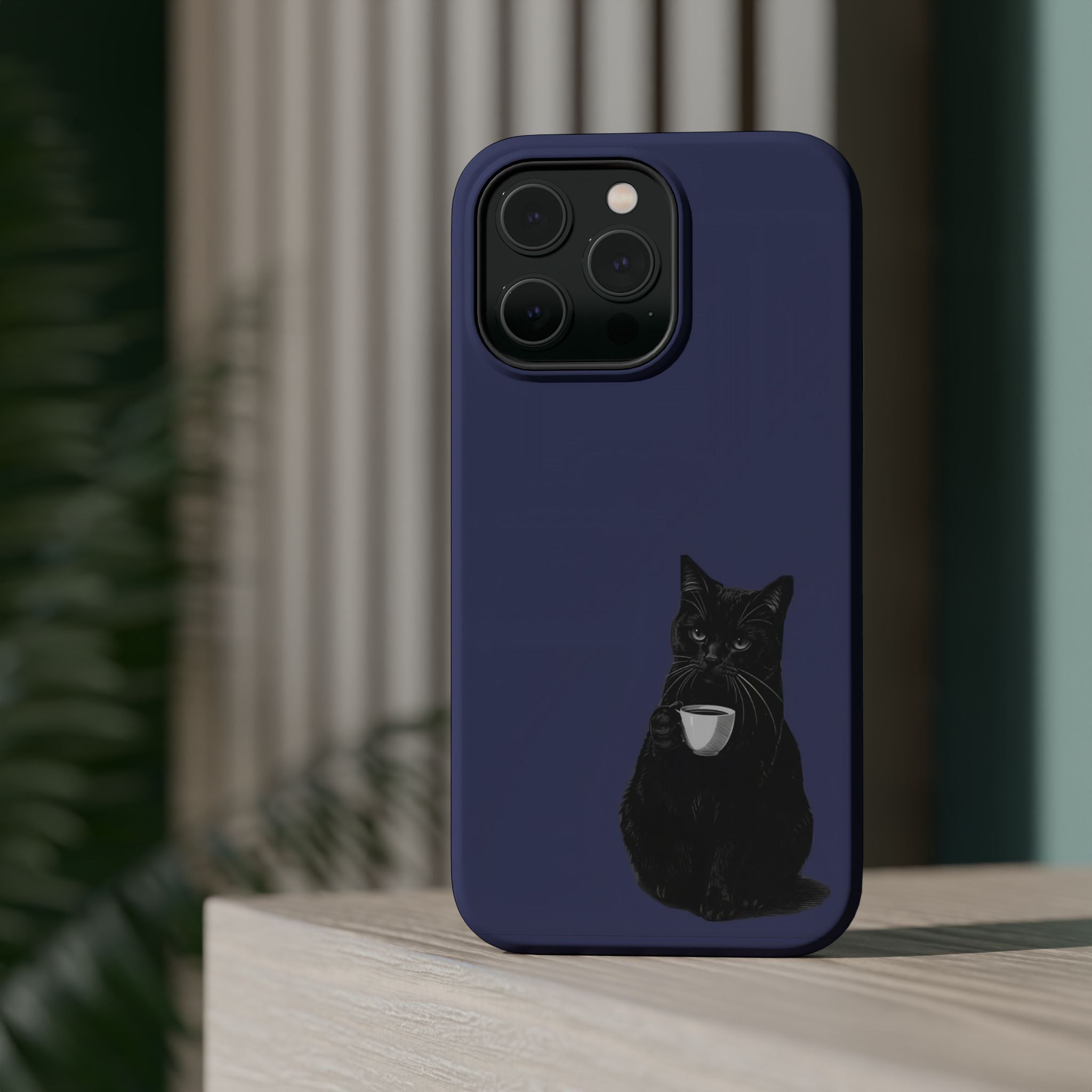 Midnight Purr | Cute Black Cat Magsafe PhoneCase