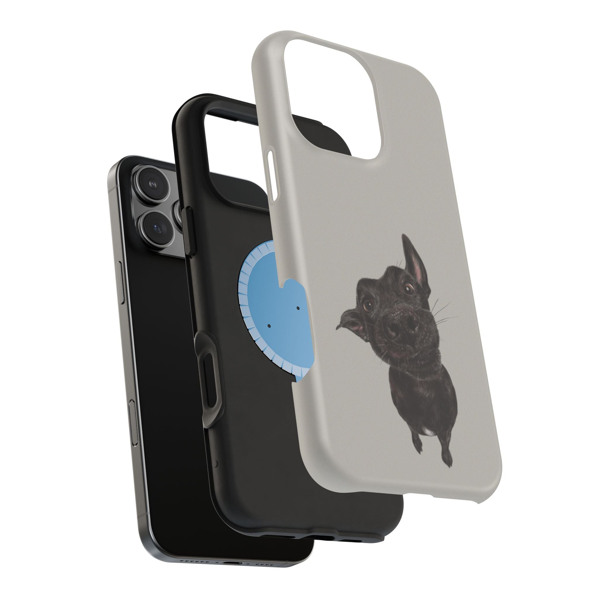 Curious Pup | Black Dog Magsafe Phone Case