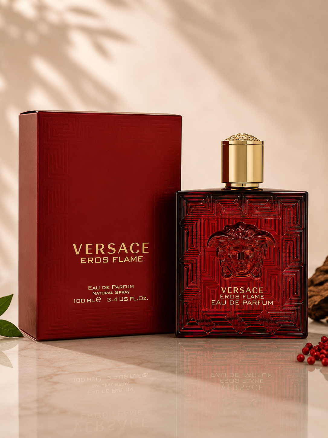 Eros Flame By Versace, 3.4 Oz EDP for Men